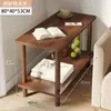 Alternativa a la mesa de noche: Mesa de noche moderna simple, Estante de almacenamiento pequeño, Mesa pequeña de pie, Madera maciza, Color de madera natural simple