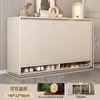 Zapatero para entrada de casa, interior, nuevo modelo 2026, diseño popular, mueble de almacenamiento de madera maciza de alta gama, montado en la pared, para el área de entrada