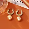Pendientes de Perla de Estilo Popular Dos Formas de Llevar, Diseño de Nicho de Moda de Gama Alta, Hebillas de Oreja Desmontables, Pendientes Estilo Celebridad de Internet para Mujer