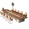 Mesa de Negociación Rectangular Simple Moderna de Gama Alta y Sillas Mesa Larga Grande de Oficina de Gama Alta
