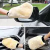 Guantes para Lavar Coches Doble Cara Imitación Terciopelo Engrosados Toalla de Limpieza para Coches Encera Coches Centro de Comercio de Fábrica de Suministros para Lavar Coches