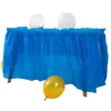 Toalha de Mesa Descartável de Plástico Saia de Mesa Retangular à Prova de Óleo Toalha de Mesa Pe Festa Casamento Mesa de Sobremesas Suprimentos para Festa Mesa de Jantar