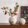 Ornamento de Vaso Cerâmico Simples Retrô Escandinavo Decorações Suaves para Mesa de Escritório Sala de Estar Casa Nova Chinoiserie