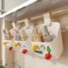 Estante de Baño Dormitorio Baño Cesta Pequeña Colgante Sin Taladro Debajo del Espejo Caja Tubo de Almacenamiento para Pasta de Dientes Peine Cuchilla de Rasurar