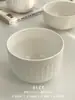 Alta Calidad Original Francés Lujo Accesible Relieve Romano Cerámica Blanca Hogar Restaurante Tazón para Sopa Tazón para Arroz