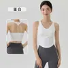 Tops de Yoga Transfronteiriços para Mulheres com Bojos, Coletes Fitness Vazados nas Costas, Coletes Esportivos Plissados na Cintura