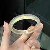 Pulsera de Piedra Ojo de Gato Estilo Chino Nuevo 2025 para Mujer, Pulsera de Barra Plana, Regalo de Joyería para Mujer, Accesorios de Vidrio Imitación Jade