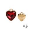 Colgante en Forma de Corazón Aleación de Zinc Pulsera que No se Desvanece Collar Accesorios de Joyería Colgante de Corazón de Vidrio Doble Círculo