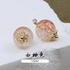 Botones Redondos de Perlas Semicoloridos Hielo Rachado Acrílico Transparente Bordado Botones Estilo Chino Botones Decorativos para Camisa Cheongsam Dinastía Han