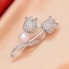 Nova Broche Tulipa de Diamante Moda Feminina de Alta Qualidade All-match Corsage Elegante Anti-luz Pinos Acessórios para Terno