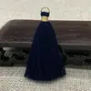 Em Estoque Anel de Metal Borla Franja 6cm Poliéster Algodão Fio Dourado Amarração Borla DIY Acessórios de Puxador de Bolsa Pingente de Borla