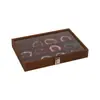 Caja de Almacenamiento de Joyería con Tapa, Pulsera de Cristal a Prueba de Polvo en Stock, Organizador de Pulseras y Gomas para el Cabello, Caja de Almacenamiento con Rejilla para Joyería y Coleccionables