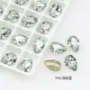 Dongzhou Cristal 8x12 Gota d'Água Pedrarias para Nail Art Super Brilhantes Coloridas Formato de Pera Corte de Alta Qualidade DIY Decorações para Unhas de Boneca