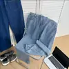 Atacado transfronteiriço de jeans vintage azul claro de perna reta do Sudeste Asiático para homens, calças largas folgadas, calças compridas versáteis lavadas