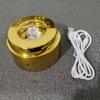 Grano de madera de imitación USB luminoso de cristal sin base de música Soporte de lámpara giratorio esférico 60/80 Bola de cristal Portalamparas colorido