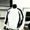 Sudadera casual de retazos a rayas estilo americano para hombre, nueva colección primavera/otoño 2026, diseño versátil y holgado, prenda exterior de moda
