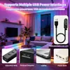 Tira de luz ambiental 5050RGB transfronteriza, alimentada por USB, control remoto de 20 teclas alimentado por batería, control de sonido musical colorido
