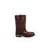 Botas Martin de mujer de cuero genuino estilo mismo que uva de mamá, 6 cm de altura, vintage desgastadas, de media caña, con tacón grueso y diseño apilado