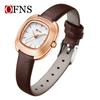 Ofns Reloj de Pulsera para Mujer con Cubo de Azúcar Pequeño Más Vendido de Amazon, Reloj de Mujer Impermeable Elegante y a la Moda, Esfera de Nácar, Reloj de Cuarzo para el Lugar de Trabajo