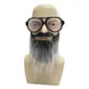 Set de barba y gafas falsas de Halloween para hombres, barba de fiesta, accesorio de broma, accesorios divertidos para fiestas