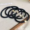 Cuerda Negra Simple para el Cabello, Gama Alta, Goma Elástica de Alta Elasticidad, Goma para el Cabello, Sin Marca, Sin Daño al Cabello, Goma para el Cabello, Accesorio Versátil para el Cabello para la Vida Diaria de las Mujeres