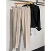 Calça Social Masculina Cropped Slim Fit Verão 2025 Casual de Negócios Estilo Coreano Tendência Casual Reta Solta Calça de Terno