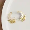 Nuevo Colgante de Aleación Microincrustado Accesorios para Joyería DIY Pulsera Collar Colgante de Joyería Estrella Luna Venta al por Mayor