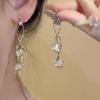 Pendientes de Diseño Nicho de Borla de Lazo de Circonita de Mariposa Super Hada Pendientes Nicho Femeninos Pendientes Largos Elegantes de Elfo