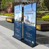 Suporte de Exibição Liping Placa de KT Tipo Porta Suporte de Exibição Outdoor Vertical de Chão Suporte de Banner Roll-Up Dupla Face