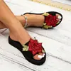 Nuevas Chanclas de Celebridad de Internet para Mujer, Chanclas de Playa de Verano para Mujer, Sandalias y Chanclas de Moda Estilo Coreano para Estudiantes, Flores Hechas a Mano