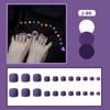 NailNinaJ-80 morado oscuro esmerilado uña postiza para pie para usar parche para uña pieza acabada uña postiza parche para pie
