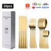 1010 Explosiones Transfronterizas Amazon Cuchillo, Tenedor y Cuchara Vajilla Juego de 24 piezas Occidental Simple Cuchillo para Bistec, Tenedor y Cuchara Traje Caja de Regalo