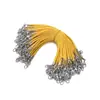 Hilo de Cera Coreano Colorido de 2 mm Cierre de Langosta Corto de Aleación Cordón de unos 13 cm de Largo Cuerda para Colgante DIY Hebilla de Doble Extremo Accesorios