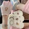 Calcetines de Dibujos Animados para Mujer, Bajos Finos de Verano Estilo Japonés Ins Dulces Lindos de Oso Calcetines Cortos, Calcetines Invisibles Transpirables