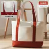 Bolsa de lona con cremallera, bolso de hombro de gran capacidad, bolsa de regalo corporativa personalizada, se puede imprimir con logotipo