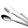 Cuchillo, Tenedor y Cuchara para Bistec de Acero Inoxidable 304 de Titanio Alemán, Celebrado en Internet, Vajilla de Estilo Europeo Occidental para el Hogar, Cuchillo y Tenedor