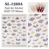 Pegatinas para Uñas de Racimo Floral Estilo Chino 5D Repujadas Tridimensionales Nuevas Flores Estilo Chino Pegatinas para Uñas DIY Accesorios Sl Modelo