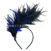Amazon Explosiones Tocados de Plumas de Colores Europeos y Americanos Diadema para Fiesta de Carnaval Accesorios para el Cabello de Halloween Baile de Navidad