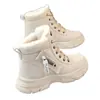 Botas de nieve cálidas forradas de polar para mujer invierno 2024 nuevos zapatos gruesos de algodón talla 34 zapatilla alta
