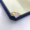 Anillo de trébol de cuatro hojas con concha marina, anillo de perlas DIY, base en blanco, accesorios de joyería al por mayor, anillo abierto ajustable de moda