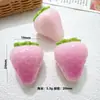 Simulação 3D Acessórios de Resina para Doces Morango de Creme Acessórios de Cabelo DIY Elásticos de Cabelo Capas de Celular Ímãs de Geladeira Pingentes Materiais