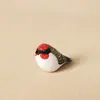 Nuevo Llavero Colgante Pájaro Tallado en Madera Hecho a Mano Lindo Gorrión Decoración para Colgar en Mochila Regalo de Graduación para Estudiantes