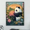 Pintura de Diamante Mais Vendida Transfronteiriça Panda Fofo Pintura de Diamante DIY Decoração de Casa Fábrica de Pinturas Venda Direta Temu Dropshipping