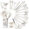 Set de 22 piezas de espátulas y cucharas de silicona, espátulas de silicona antiadherentes, espátulas de silicona de grado alimenticio, juego de utensilios de cocina de silicona al por mayor