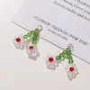 Cuentas de vidrio transparente tejidas a mano, cuentas de cristal, hojas, pequeñas flores, uva, accesorios, pendientes hechos a mano, tocado