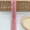 Cinta Jacquard de Encaje Étnico de 2.6 cm, Malla Floral Bordada de Poliéster Colorida, Adorno Étnico de Encaje