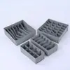 Caja de Almacenamiento de Ropa Interior Estilo Nuevo, Caja de Cajón Plegable y Engrosada de Tela No Tejida, Caja de Almacenamiento Compartimentada para Armario del Hogar