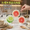 Esponja de Fruta de Dibujos Animados Directa de Fábrica para Limpieza de Cocina, Cepillo para Lavar Platos del Hogar, Esponja Comprimida de Pulpa de Madera