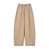 Pantalones Minimalistas Voluminosos con Forma de Capullo para Mujer Aboutsea, Textura como de Papel, 100% Algodón, Cintura Elástica, Doble Lavado, Pantalones Casuales Sueltos de Primavera y Verano