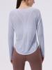 Algodón Snowflake Lyocell Tencel Profesional de Cuatro Agujas y Seis Hilos Top Deportivo Cubre-Ropa para Mujer Ropa de Running Fitness Yoga Otoño